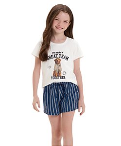 Pijama Infantil Curto Cor com Amor 2050151