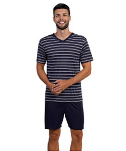 Pijama Masculino Curto em Liganete Podiun 268010