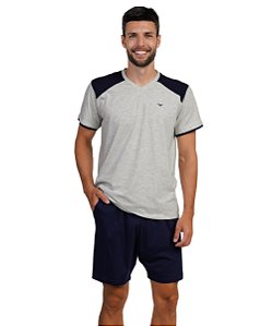 Pijama Masculino Curto em Malha Podiun 268027
