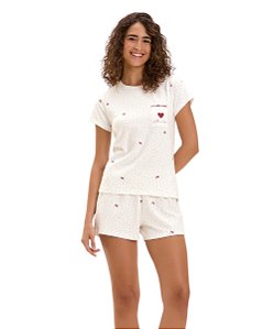 Pijama Feminino Manga Curta Cor com Amor 2010925
