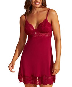 Camisola de Microfibra e Renda Recco 17903