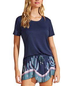 Pijama Feminino Curto de Microfibra Recco 18097