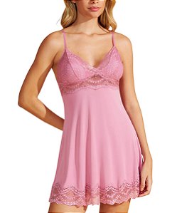 Camisola de Microfibra e Renda Recco 18094