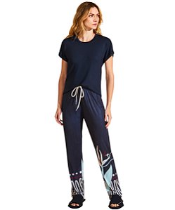 Pijama Feminino Calça com Manga Curta Recco 18493