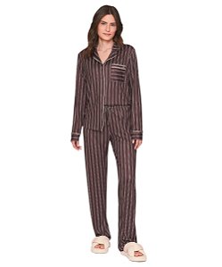 Pijama Feminino Longo Abotoado Lua Lua 027.1105.85