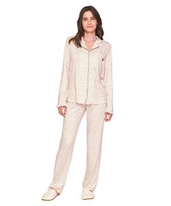 Pijama Feminino Longo Abotoado Lua Lua 113110585