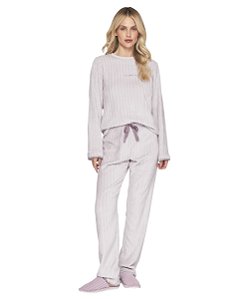 Pijama Feminino Longo em Fleece Lua Lua 002112185