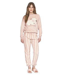 Pijama Feminino Longo Fleece Lua Lua 102112185