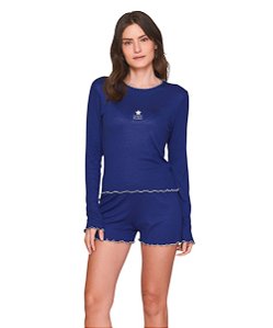 Pijama Manga Longa e Short Feminino Lua Lua 023.1119.85