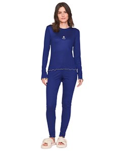 Pijama Feminino Longo Canelado Lua Lua 023.1110.85
