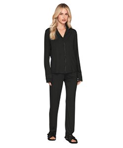 Pijama Feminino Longo Abotoado Lua Lua 021.1105.85