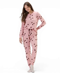Pijama Feminino Longo Cor com Amor 2011154