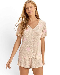 Pijama Feminino Abotoado Cor com Amor 2011549