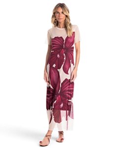 Vestido Em Tule Com Manga Daniela Tombini 7380
