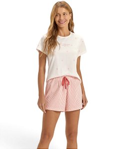 Pijama Feminino Manga Curta Cor com Amor 2011422