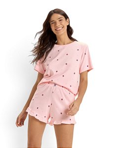Pijama Feminino Manga Curta Cor com Amor 2011441