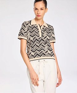 Blusa Lafort Gola Polo Jade Tricot