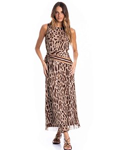 Vestido Onça em Tule Daniela Tombini 7188F