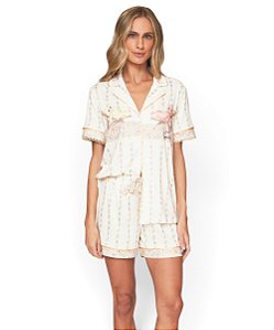 Pijama Feminino Curto com Abertura Lua Lua 111.1118.86