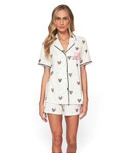 Pijama Feminino Curto com Abertura Lua Lua 109.1118.86