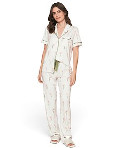 Pijama Feminino Calça com Manga Curta Lua Lua 026110586