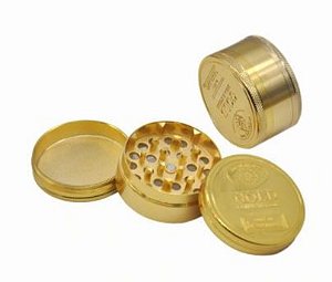 Dichavador Metal Pequeno Gold 3 Partes - Unidade