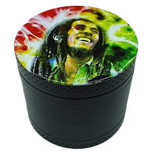 Dichavador Metal Médio Bob Marley 4 Partes - Unidade