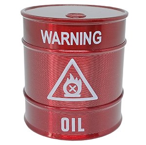 Dichavador Metal Barril Warning Vermelho 3 Partes - Unidade