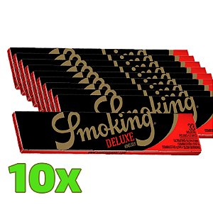 Kit Seda Smoking Preta Deluxe King Size - 10 Unidades