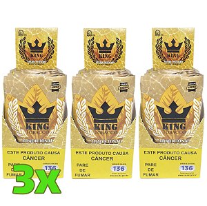 Kit Tabaco King Tradicional 27g + Seda - 3 Display