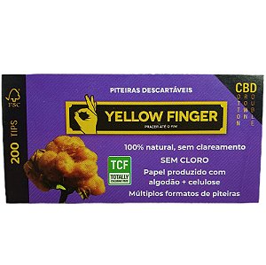 Piteira Yellow Finger Cotton Brown Double (CBD) - Unidade