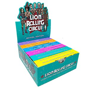 Seda Lion Rolling Circus Brasil Edition + Piteira King Size - Display 24 un