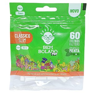Filtro Bem Bolado Clássico Slim 6 x 15mm Menta - Unidade