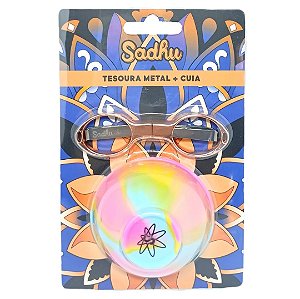 Kit Sadhu Tesoura Metal + Cuia - Unidade