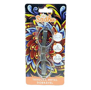 Tesoura Sadhu Dobravel Metal Prata - Unidade
