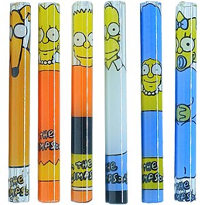 Kit Piteira de Vidro Full Print Os Simpsons - 6 Unidades