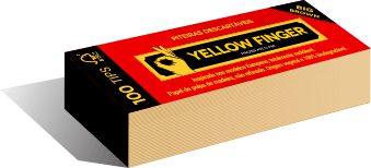 Piteira Yellow Finger Brown Big 20mm - Unidade
