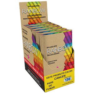 Tabaco Orgânico Rainbow Golden Brown 25g - Display 6 un