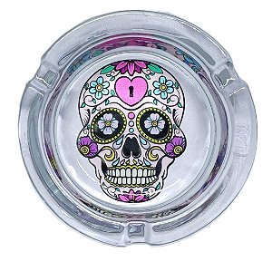Cinzeiro Vidro Caveira Mexicana - Unidade