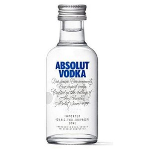 Vodka Absolute Natural Miniatura 50ml - Unidade