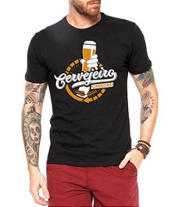 Camiseta Cervejeiro Caseiro Camisa Cerveja Artesanal Blusa Masculina Moda Cervejeira Personalizada