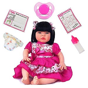Boneca Bebê Completa Reborn Silicone - Kaydora Brinquedos