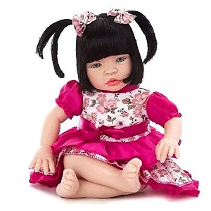 Boneca Menina Bebê Realista Tipo Reborn Roupa Linda