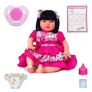 Boneca Bebe Reborn Recem Nascida Menina Com Vários Itens