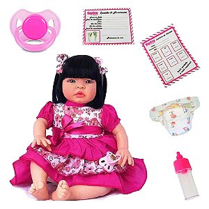 Boneca Bebe Reborn Com Kit Acessórios