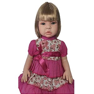 Boneca Bebê Reborn Vinil Loira Acessórios Kaydora Brinquedos