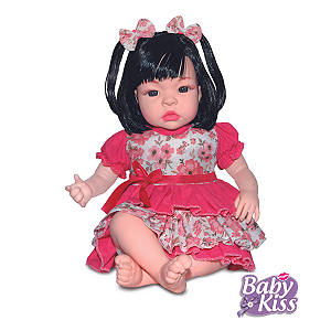 Boneca Baby Kiss Bebê Realista Brinquedo Infantil