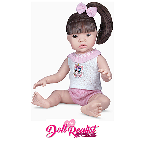 Boneca Doll Realist Small com Cabelo Castanho Realista