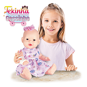 Boneca Tekinha Gessinho Brinquedo Infantil Divertido