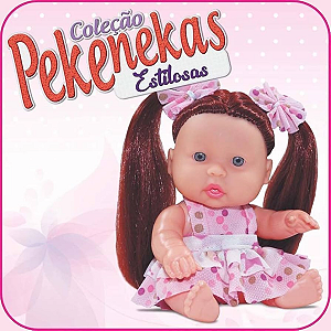 Boneca Pekeneka Estilosa Brinquedo Infantil Fashion